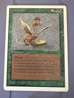 Magic the Gathering MTG Unlimited Cockatrice NM- (Beta Bob) - Image 1