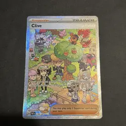 Pokemon Card Clive 236/091 Special Illustration Rare Paldean Fates Near Mint - Image 1