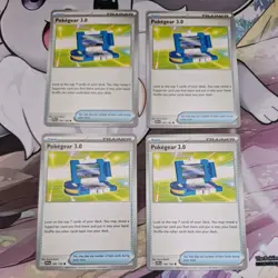 Pokemon - Scarlet & Violet - Pokegear 3.0 186/198 - Trainer Playset x4 - Image 1