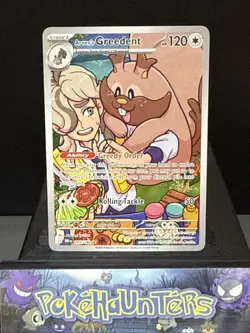 Pokemon Card Arven’s Greedent 205/182 Destined Rivals Illustration Rare NM - Image 1