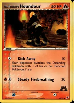 Team Magma's Houndour 63/95 Common EX Team Magma VS Aqua Pokemon - Image 1