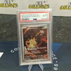 PSA 10 Pokemon Team Rocket's Meowth 109/098 AR Glory of Team Rocket - Image 1