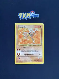 Pokemon TCG Hitmonlee Fossil 22/62 Regular Rare MP. - Image 1