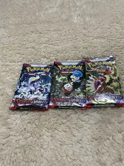 Pokemon TCG Scarlet and Violet Base Set Sealed Boosters Packs x3 Full Art Set - Image 2