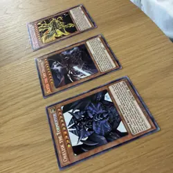 * EGYPTIAN GOD 3 CARD SET * SLIFER RA OBELISK PRISMATIC SECRET RARE TN19 YUGIOH! - Image 4