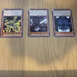 * EGYPTIAN GOD 3 CARD SET * SLIFER RA OBELISK PRISMATIC SECRET RARE TN19 YUGIOH! - Image 5