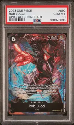 2023 Rob Lucci OP03-092 Pillars of Strength Alternate Art One Piece PSA 10 - Image 1