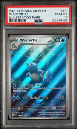 PSA 10 Wartortle 171/165 Illustration Rare GEM MINT 2023 Pokemon MEW EN English - Image 1