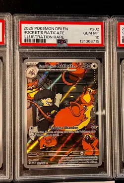 2025 POKEMON DRI EN-DESTINED RIVALS #202 TEAM ROCKET'S RATICATE PSA 10 - Image 1