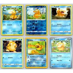 (6) Psyduck Pokemon Card Lot Reverse Holo Fossil XY English TCG Collection - Image 1