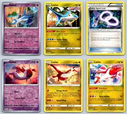 (6) Latios & Latias Pokemon Card Lot Rare Reverse Holo TCG Collection Set - Image 1