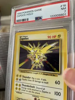 Pokemon TCG Zapdos Holo Rare Card 16/102 PSA 7 NM 1999 Base Set - Image 3