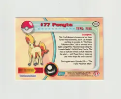 Ponyta Pokemon TCG 2000 Topps Series 2 TV Animation Edition Card #77 - Image 2