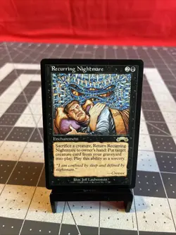 Vintage 1998 MTG Exodus Recurring Nightmare Card Near Mint - Image 1