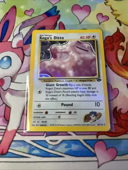 Pokemon Koga's Ditto Gym Challenge 10/132 Unlimited Holo Rare Card NM Condition - Image 1