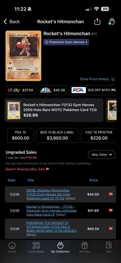 Rocket’s Hitmoncham Holo Rare Pokemon Card TCG NM Near Mint - Image 3