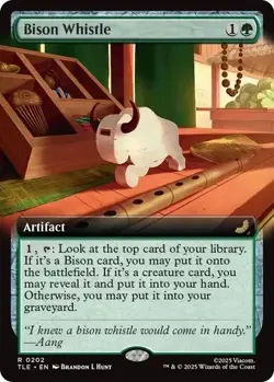 MTG Bison Whistle (Extended Art) Normal Avatar: The Last Airbender: TLE #202 NM - Image 1
