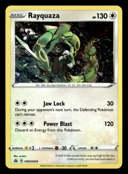 Rayquaza - (Pixel Cosmos Holo) Promo Holo SWSH029 NM Pokemon TCG - Image 1