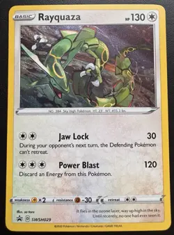 Rayquaza SWSH029 Black Star Promo Cosmo Holo Pokemon TCG NM - Image 1