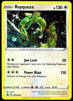 Pokemon TCG Rayquaza SWSH029 Sword & Shield Cosmos Holo Black Star Promo - NM - Image 1