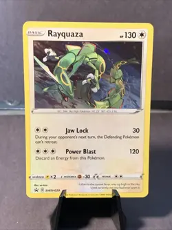 Pokemon TCG Rayquaza SWSH029 Black Star Promo Cards Cosmos Holo NM/M - Image 1