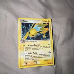 Pokemon EX Unseen Forces Jolteon Reverse Holo Rare Card 8/115 Stamped - Image 1