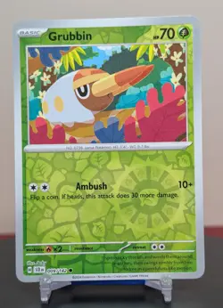 Pokemon Grubbin #009/142 English Stellar Crown Reverse Holo - Image 1