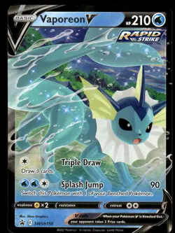 Pokemon TCG SWSH Promos #SWSH150 Vaporeon V NM - Image 1