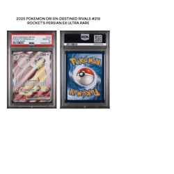 Pokemon Destined Rivals Team Rockets Persian EX #219 Full Art | PSA 10 x2 - Image 3