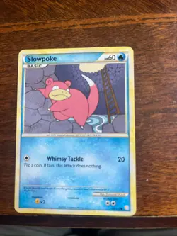 Slowpoke 81/123 2010 HeartGold SoulSilver Pokemon Card TCG Nintendo Common - Nm - Image 1