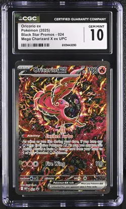 2025 Pokemon Black Star Promos Oricorio ex #024 CGC 10 GEM MINT - Image 1