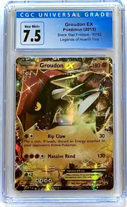CGC 7.5 Near Mint + Pokemon TCG Groudon-EX 2015 XY Black Star Promos XY42 Holo - Image 1