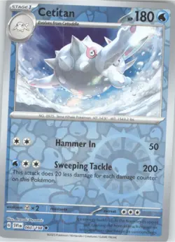Cetitan Reverse Holo Pokemon tcg SV01: Scarlet & Violet Base Set #060/198 - Image 1