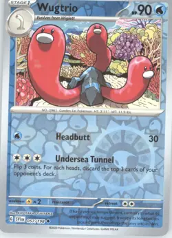 Wugtrio Reverse Holo Pokemon tcg SV01: Scarlet & Violet Base Set #057/198 - Image 1