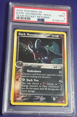 PSA 9 Dark Houndoom 5/109 Holo Rare Team Rocket Returns Pokemon 2004 - Image 1