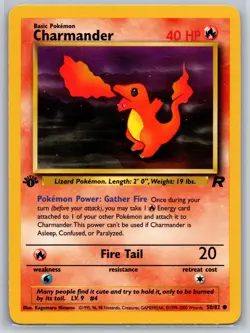NM Charmander 50/82 1st Edition Team Rocket Pokemon 2000 - Image 1
