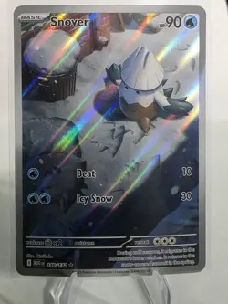 Pokemon TCG Snover 140/132 Mega Evolution Illustration Rare Mint Condition - Image 1