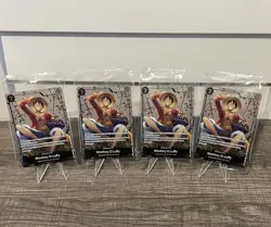 Lot of 4 Monkey.D.Luffy (Tin Pack Set Vol.2) P-O75 One Piece - Image 1