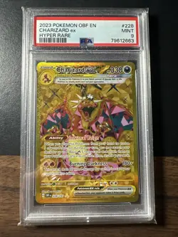 Pokemon TCG Charizard EX Obsidian Flames Holo Hyper Rare Card 228/197 PSA 9 663 - Image 1