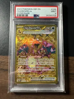Pokemon TCG Charizard EX Obsidian Flames Holo Hyper Rare Card 228/197 PSA 9 703 - Image 1