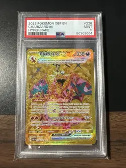 2023 Obsidian Flames Charizard EX Hyper Rare Card #228 197 PSA 9 Pokemon TCG - Image 1