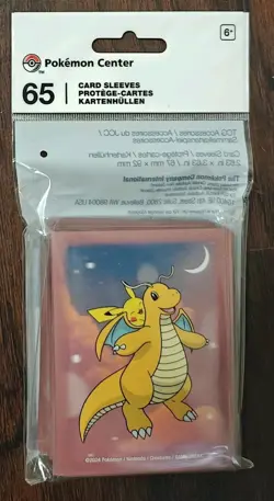 Pokemon Center Dreamy Dragonite Card Sleeves Pikachu Pokemon 65 Sleeves SOLD OUT - Image 1
