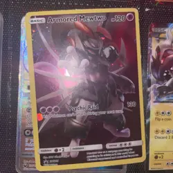 Armored Mewtwo SM228 Black Star Promo 2019 Holo SWIRL Pokemon Card TCG - Image 1