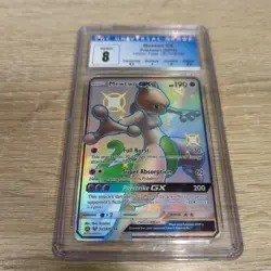 Mewtwo GX SV59/SV94 Hidden Fates Shiny Vault Rare CGC 8 NM/Mint Pokemon Card - Image 1