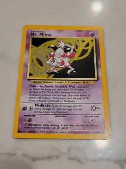 Vintage 1999 Pokemon TCG Jungle Unlimited Mr. Mime Holo 6/64 Card - No Symbol!! - Image 2