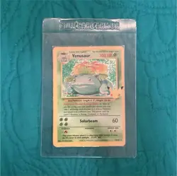 Pokemon Venusaur 15/102 Base Set Rare Holo Card Wizards of the Coast 1999 - Image 1