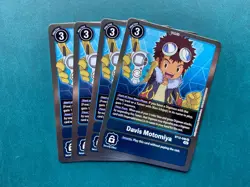 Davis Motomiya BT12-090 Playset Across Time Digimon Card Game x4 - Image 1