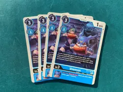 Veemon BT11-023 Playset Dimensional Phase Digimon Card Game x4 - Image 1