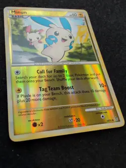 Minun 34/95 Unleashed Reverse Holo Pokemon Card - Image 3