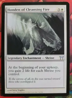MTG Honden of the Cleansing Fire x1 NM ~Champions of Kamigawa *Free Shipping - Image 1